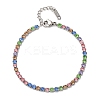 304 Stainless Steel Rhinestone Cup Chain Bracelets for Women BJEW-G753-01P-01-4