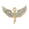 Alloy Rhinestone Pendants FIND-L026-06G-1