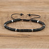 Natural Lava Rock Beaded Braided Bracelets QH4784-6-1