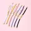 6Pcs 6 Colors Twisted Nylon Cord Silder Bracelets DIY-FS0008-93-9