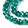 Transparent Electroplate Glass Beads Strands EGLA-Q131-01A-02-3