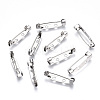 Tarnish Resistant 201 Stainless Steel Brooch Pin Back Safety Catch Bar Pins X-STAS-S117-021C-1