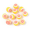 Fruits Theme Handmade Polymer Clay Beads X-CLAY-T022-04G-1