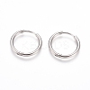 Tarnish Resistant 202 Stainless Steel Huggie Hoop Earrings X-EJEW-F111A-19mm-P-1
