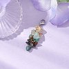 Natural Citrine & Tiger Eye & Aventurine & South Africa Jasper Chip Beads Pendant Decorations HJEW-JM02124-02-2