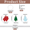 24Pcs 3 Styles Plywood Wood Wine Glass Label Ring FIND-WH20050-005-2