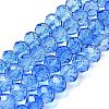 Transparent Painted Glass Beads Strands X1-DGLA-A034-T8mm-A01-2