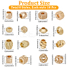 80Pcs 8 Styles Brass Spacer Beads KK-BBC0025-81-2