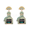 Zinc Alloy Rhinestone Dangle Stud Earrings FS-WG8FD93-05-1