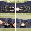 8 Sets 4 Style Alloy Enamel Adjustment Waist Tightener Buckle Buttons FIND-NB0002-69-4