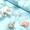 Tarnish Resistant 304 Stainless Steel Macrame Pouch Braided Gemstone Holder Pendant Necklace Making NJEW-TA00097-02-5