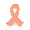 Breast Cancer Awareness Pink Ribbon Enamel Pin JEWB-C014-01G-2
