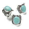 Synthetic Turquoise Adjustable Rings RJEW-I108-02AS-10-4