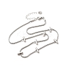 304 Stainless Steel Column Link Chain Necklaces for Women NJEW-U031-07P-2
