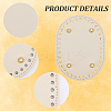 3Pcs 3 Colors Oval PU Leahter Knitting Crochet Bags Bottom AJEW-CL0001-76-6