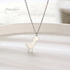 Cute 304 Stainless Steel Pixel Dinosaur Pendant for Women's Daily Wear EK2833-2-1