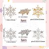 10Pcs 2 Colors Crystal Rhinestone Christmas Snowflake Brooch Pin JEWB-GF0001-29-2