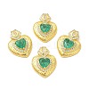 Rack Plating Brass & Rhinestone Pendants KK-H438-07G-03-1