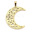 304 Stainless Steel Pendants STAS-R134-03G-1