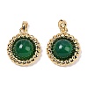 Brass with Gemstone Pendants KK-Q030-27D-G-1
