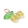 Cherry Glass Pendants PALLOY-JF03470-02-3