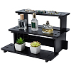 1 Bag 3-Tier Wood Display Riser Stands for Cosmetic ODIS-PH0002-02-1