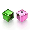 UV Plating Oapque Acrylic  Beads X-PACR-T017-08-2