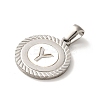 304 Stainless Steel Pendants STAS-I204-Y-P-2