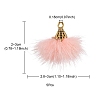 Faux Mink Fur Tassel Pendant Decorations FIND-YW0002-24E-4