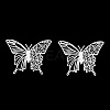 Spray Painted 430 Stainless Steel Filigree Pendants STAS-TAC0018-25A-1