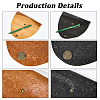 2Pcs 2 Colors Cowhide Roll Pencil Bag AJEW-GF0011-77-5