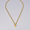 Oval Stainless Steel Clear Cubic Zirconia Pendant Necklaces & Curb Chain Bracelets Sets FS-WG5D0A2-01-3