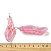 Electroplated Raw Rough Natural Quartz Crystal Big Pendants G-A229-02P-05-3