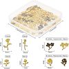 Flower Alloy Cabochons MRMJ-OC0001-96-RS-2