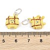 Alloy with Yellow Enamel Pendants AL-CBA415D-31S-3