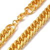 Iron Cuban Link Chain Necklaces for Women Men NJEW-A028-01J-G-2
