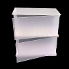 2-Tier Transparent Plastic Action Figures Organizer Display Boxes with Door ODIS-WH0002-75-2