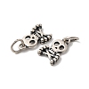 925 Sterling Silver Halloween Skull Charms STER-K188-10AS-2