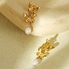 304 Stainless Steel ABS Pearl Earrings EJEW-S226-16G-1
