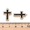 304 Stainless Steel Micro Pave Clear Cubic Zirconia Pendants STAS-N115-57G-4