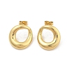 Donut PVD Vacuum Plating 304 Stainless Steel Stud Earrings for Women EJEW-C120-07G-1