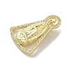 Brass Micro Pave Clear Cubic Zirconia Pendants KK-M300-12G-03-2