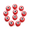 Opaque Printed Acrylic Beads OACR-G038-04A-1