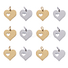 20Pcs 2 Colors 304 Stainless Steel Pendants STAS-CJ0001-154-3