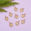 10Pcs Rack Plating Brass Micro Pave Cubic Zirconia Pendants KK-SZ0001-78-3