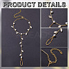 2Pcs Alloy Curb Chains Anklets AJEW-GA0007-85G-4