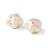 Printed Opaque Acrylic Beads OACR-B054-01E-2