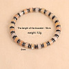 Vintage Natural Carnelian & Synthetic Non-magnetic Hematite Beads Stretch Bracelets for Women Men UH5548-3-2