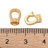 925 Sterling Silver Micro Pave Clear Cubic Zirconia Fold Over Clasps STER-U004-02G-3