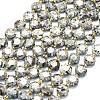 Natural Fluorescent Syenite Rock(Glow under UV Light) Beads Strands G-C116-A127-01-2